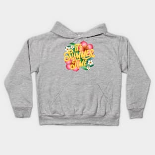 It s Summer Time hand Drawn Kids Hoodie